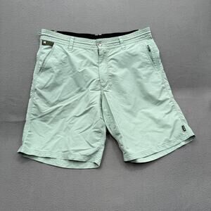 Howler Bros Shoalwater Tech Shorts Mens 38 Green Nylon 10 Inseam Outdoor Travel